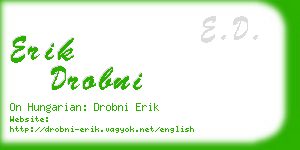 erik drobni business card